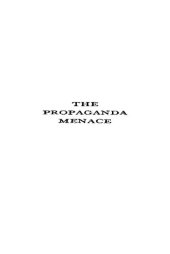 book The Propaganda Menace