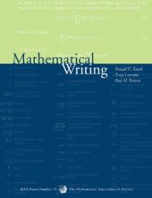 book Mathematical Writing