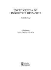 book Enciclopedia de Lingüística Hispánica