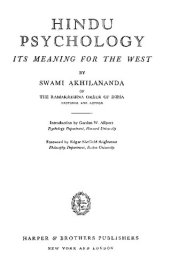 book Hindu Psychology: Its Meaning for the West