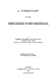 book A commentary on the First Epistle to the Corinthians