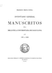 book Inventario general de manuscritos de la Biblioteca Universitaria de Barcelona, IV 1501 a 2030