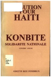 book Solution pour Haïti : Konbite Solidarité Nationale. Contrat social