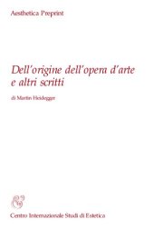 book Dell'origine dell'opera d'arte e altri scritti