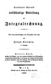 book Leonhard Eulers vollstäntige Anleitung zur Integralrechnung