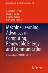 book Machine Learning, Advances in Computing, Renewable Energy and Communication: Proceedings of MARC 2020