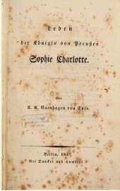 book Leben der Königin von Preußen Sophie Charlotte