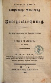 book Leonhard Eulers vollstäntige Anleitung zur Integralrechnung