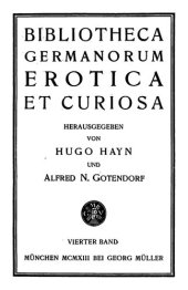 book Bibliotheca Germanorum, Erotica & Curiosa 4 : L-M