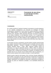 book Formulación de caso clínico en psicoterapia narrativa constructivista