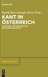 book Kant in Österreich: Alois Riehl und der Weg zum kritischen Realismus