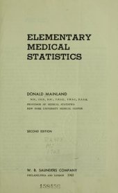 book Elementary medical statistics