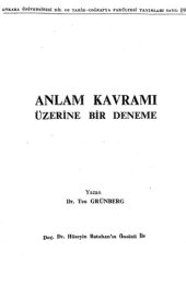 book Anlam Kavramı Üzerine Bir Deneme