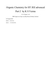 book Organic Chemistry for IIT JEE advanced Part 2 Chapter 7 to 9 3 of 4 DPP Chapter wise Topic wise Daily Practice Problems Solutions 3e