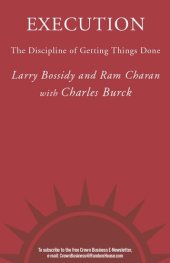 book Execution: The Discipline of Getting Things Done