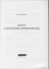 book Szkice o ekonomii marksowskiej