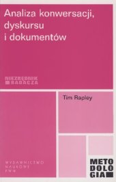 book Analiza konwersacji, dyskursu i dokumentów