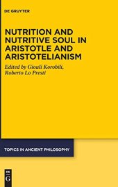 book Nutrition and Nutritive Soul in Aristotle and Aristotelianism