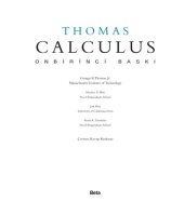 book Thomas Calculus 1 (Matematik Kitabı)