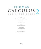 book Thomas Calculus 2 (Matematik Kitabı)