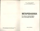 book Metapedagogia. Un enfoque epistemológico de la tecnología educativa.