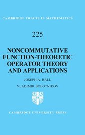 book Noncommutative Function-Theoretic Operator Theory and Applications