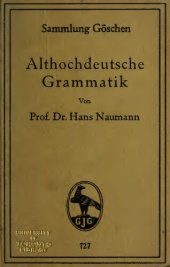 book Althochdeutsche Grammatik