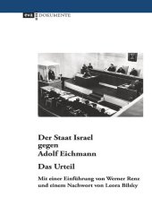 book Der Staat Israel gegen Adolf Eichmann Das Urteil