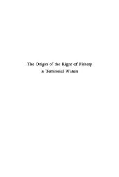 book Origin of the Right of Fishery in Territorial Waters