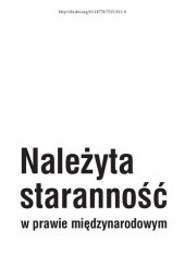 book Należyta staranność w prawie międzynarodowym