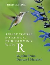 book a FIRST COURSE IN STATISTICAL PROGRAMMING WITH R.