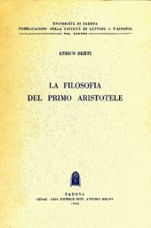 book La filosofia del primo Aristotele