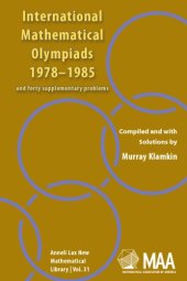 book International mathematical olympiads 1978-1985 and forty supplementary problems