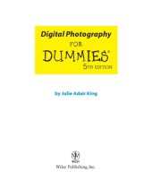 book Digital Photography For Dummies