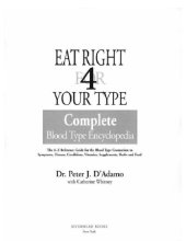 book Eat Right for 4 Your Type_ Complete Blood Type Encyclopedia