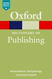 book A Dictionary of Publishing