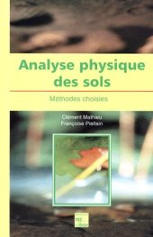 book Analyse physique des sols - méthodes choisies