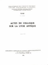 book Actes du colloque sur la Lycie antique