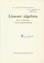 book Lineær algebra  med en innføring i lineær programmering