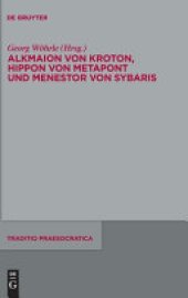 book Alkmaion von Kroton, Hippon von Metapont und Menestor von Sybaris