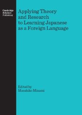 book Applying Theory and Research to Learning Japanese as a Foreign Language