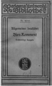 book Allgemeiner deutscher Bier-Komment