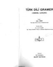 book Türk dili grameri: Osmanlı lehçesi