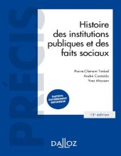 book Histoire des institutions publiques et des faits sociaux