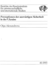 book Perzeptionen der auswärtigen Sicherheit in der Ukraine