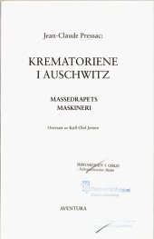 book Krematoriene i Auschwitz: massedrapets maskineri