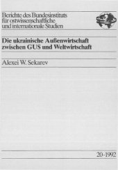 book Die ukrainische Außenwirtschaft zwischen GUS und Weltwirtschaft