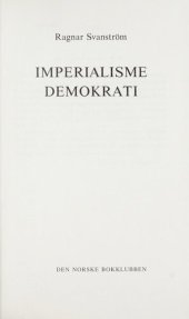 book Imperialisme, demokrati