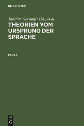 book Theorien vom Ursprung der Sprache