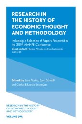 book Research in the History of Economic Thought and Methodology: Including a Selection of Papers Presented at the 2019 Alahpe Conference